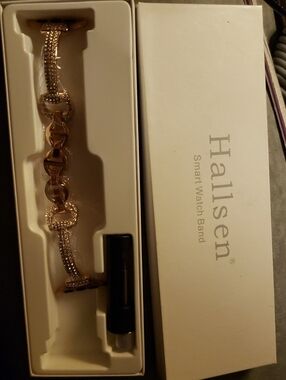Rose Gold Crystal Smartwatch Bracelet Band